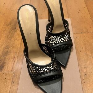 Gianvito Rossi Black Mesh Heels